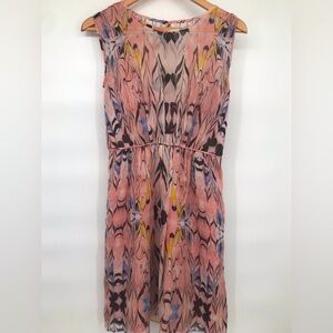 J. Crew Silk Marbled Print Sleeveless Dress
